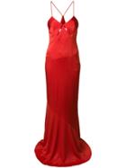 Galvan Cut-detail Maxi Dress - Red