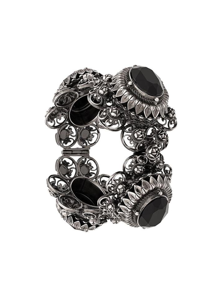 Alexander Mcqueen Rose Bracelet - Silver