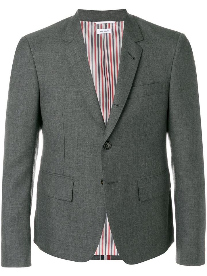 Thom Browne Center-back Stripe Sport Coat - Grey