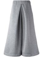 Wide Leg Cropped Pants - Women - Polyester/polyimide - M, Grey, Polyester/polyimide, Mm6 Maison Margiela