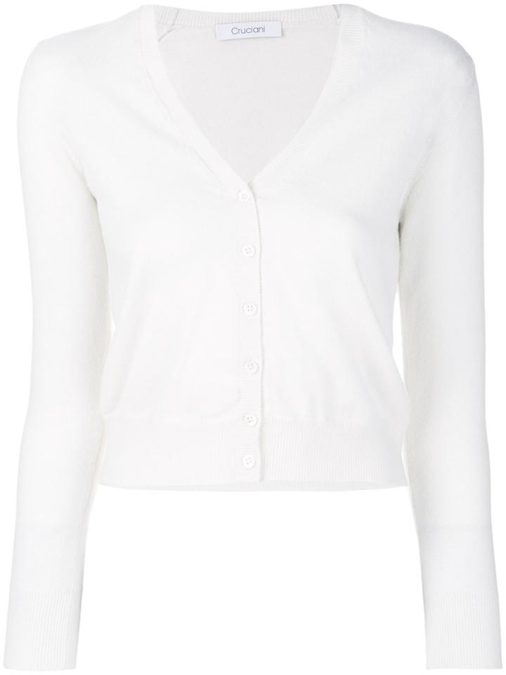 Cruciani Cropped Cardigan - Nude & Neutrals