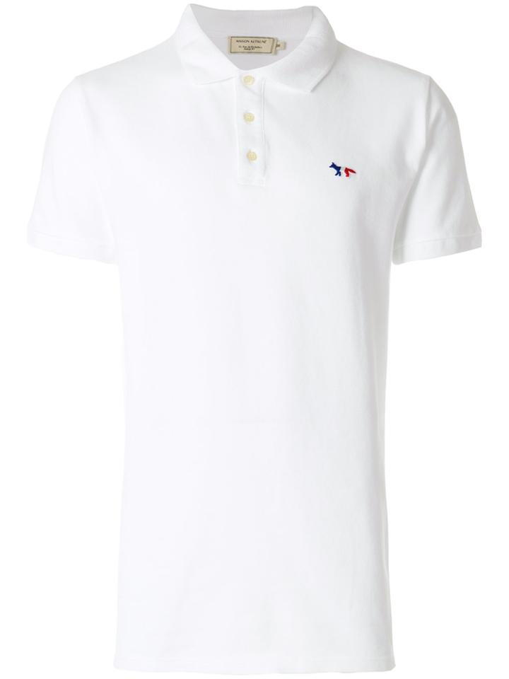 Maison Kitsuné Embroidered Logo Polo Shirt - White