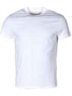 Prada Round Neck T-shirt, Men's, Size: Medium, White, Cotton