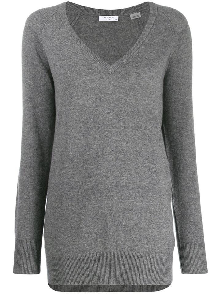Equipment V-neck Jumper - Grey