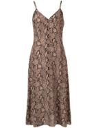 Frame Snakeskin Print Slip Dress - Multicolour