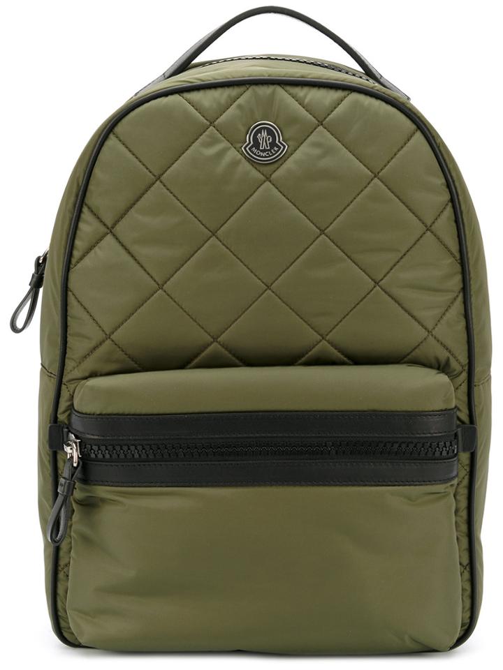 Moncler Kids Quilted Backpack - Green