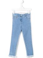 Stella Mccartney Kids Embroidered Skinny Jeans, Girl's, Size: 8 Yrs, Blue