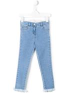 Stella Mccartney Kids Embroidered Skinny Jeans, Girl's, Size: 8 Yrs, Blue