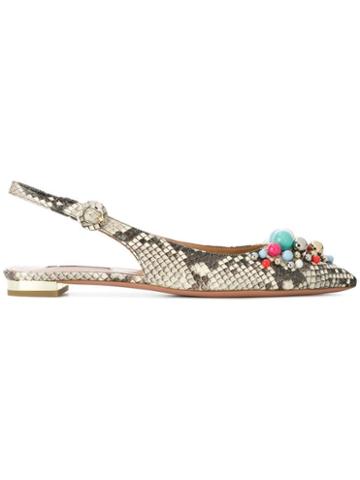 Aquazzura Bon Bon Ballerinas - Neutrals