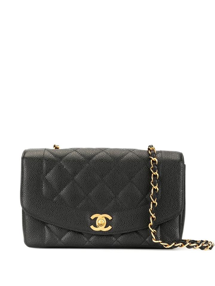 Chanel Pre-owned Diana Shoulder Bag - Black