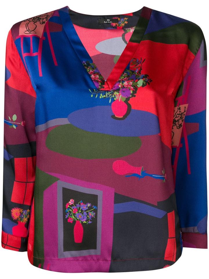 Ps By Paul Smith Printed Blouse - Blue