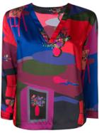 Ps By Paul Smith Printed Blouse - Blue