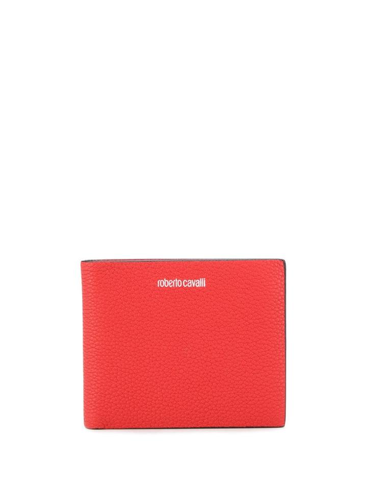 Roberto Cavalli Logo Detail Billfold Wallet - Red