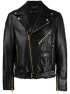 Versace Medusa Buttons Biker Jacket - Black