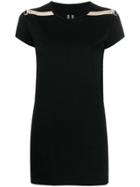 Rick Owens Grosgrain-trimmed T-shirt - Black