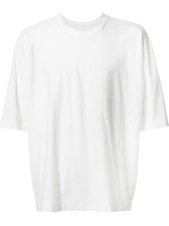 Issey Miyake Crew-neck T-shirt, Men's, Size: 2, White, Cotton