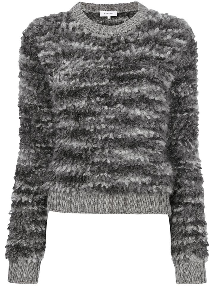 Carven Textured Knit Jumper - Grey