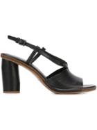 Roberto Del Carlo Chunky Heel Sandals, Women's, Size: 37, Black, Calf Leather/leather