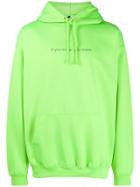 F.a.m.t. Slogan Print Hoodie - Green