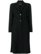 Versace Slim Single-breasted Coat - Black