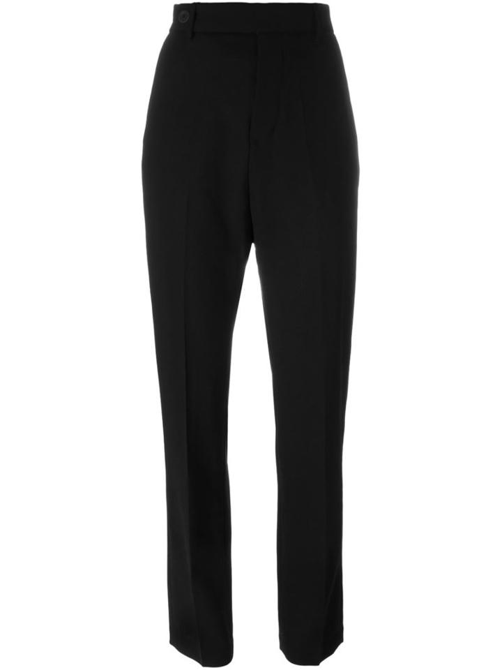 Rick Owens Straight Leg Trousers, Women's, Size: 46, Black, Virgin Wool