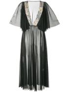 Tu Es Mon Trésor Les Bohemes Mesh Gown - Black