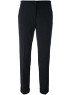 Etro Cropped Tailored Trousers, Women's, Size: 38, Black, Spandex/elastane/wool