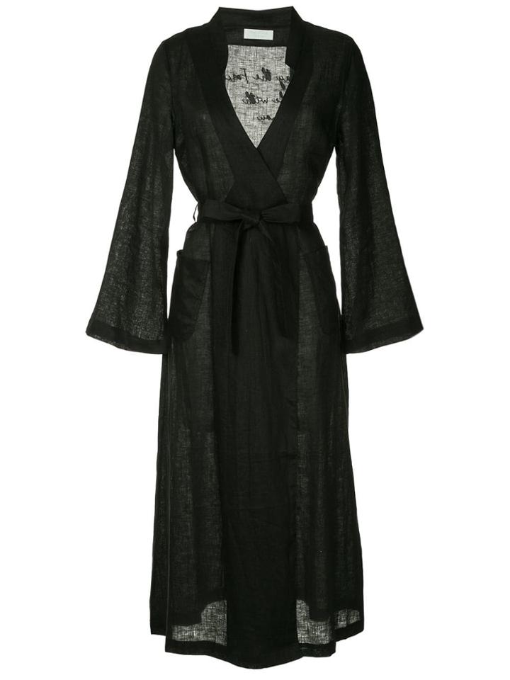 The Upside Wide Sleeve Wrap Dress - Black