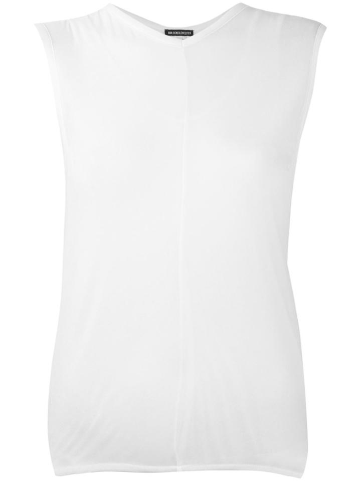 Ann Demeulemeester - Sheer Open Back Tank Top - Women - Modal - 40, Women's, White, Modal