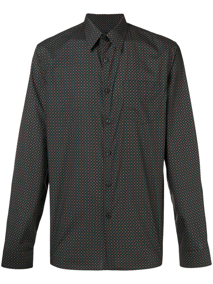 Prada Geometric Print Shirt - Brown