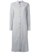 Twin-set - Striped Shirt Dress - Women - Cotton/polyamide/spandex/elastane - 40, White, Cotton/polyamide/spandex/elastane