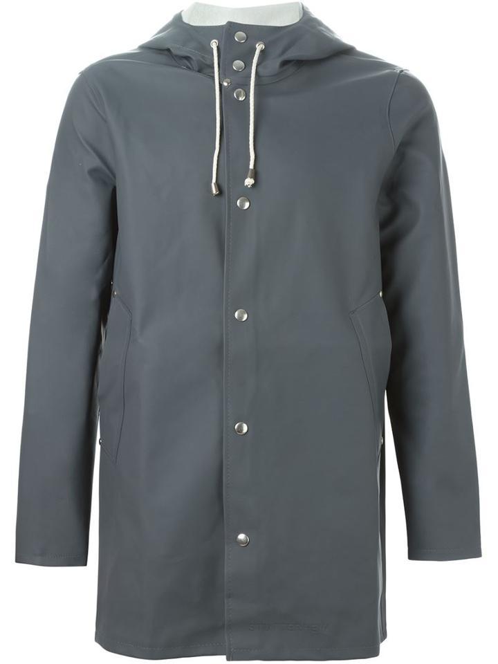 Stutterheim 'stockholm' Parka, Adult Unisex, Size: Medium, Grey, Pvc