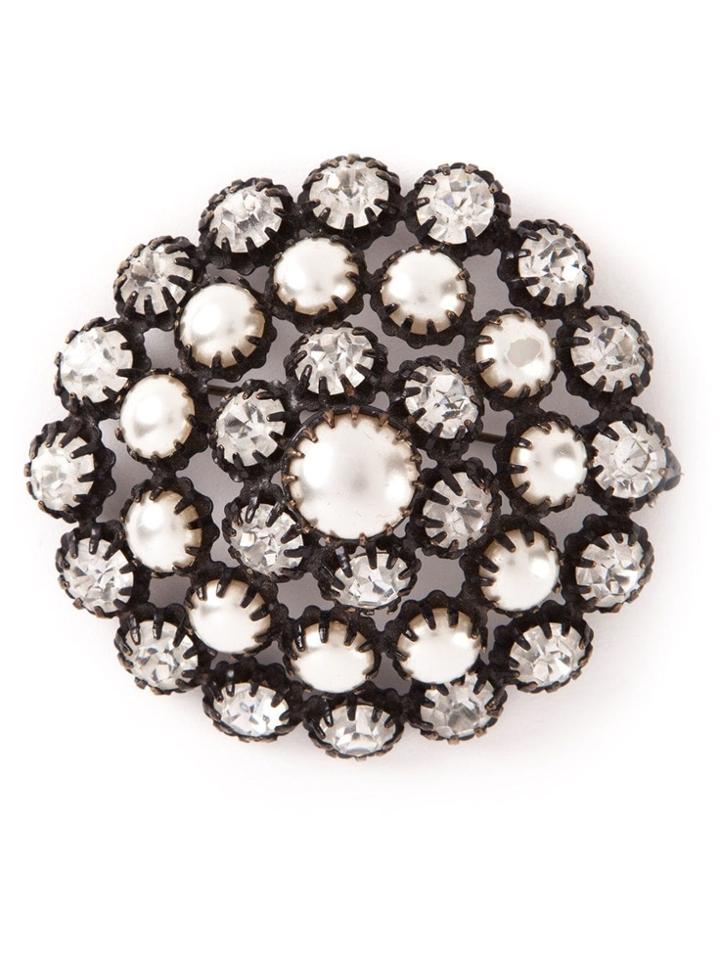 Katheleys Vintage Dome 50's Brooch - Metallic