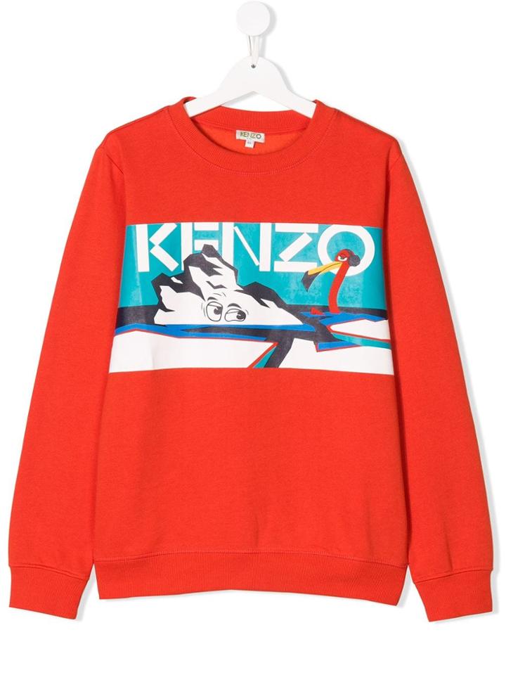 Kenzo Kids Teen Frozen Sweatshirt - Yellow & Orange