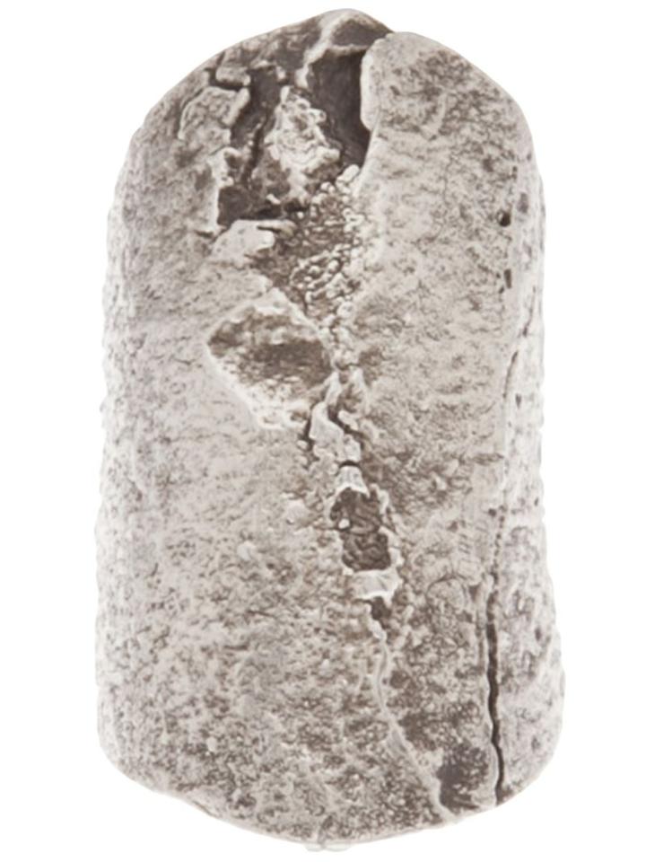 Alice Waese Tall Barking Ring, Men's, Size: 9, Metallic, Silver