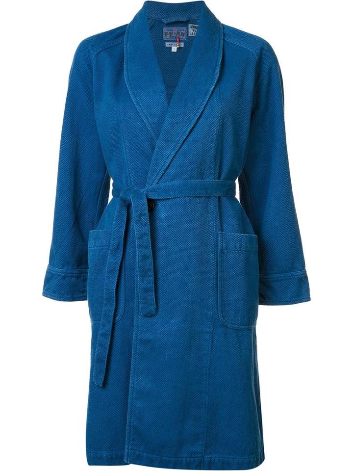 Blue Blue Japan Shawl Collar Coat, Women's, Size: Medium, Cotton