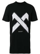 11 By Boris Bidjan Saberi Cross Print T-shirt, Men's, Size: Small, Black, Cotton