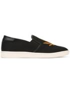 Palm Angels Leaf Slip-on Sneakers - Black