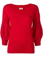 Liu Jo V-neck Fitted Sweater - Red