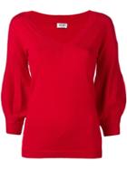 Liu Jo V-neck Fitted Sweater - Red