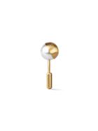 Shihara Half Pearl Earring 135&deg; - Metallic