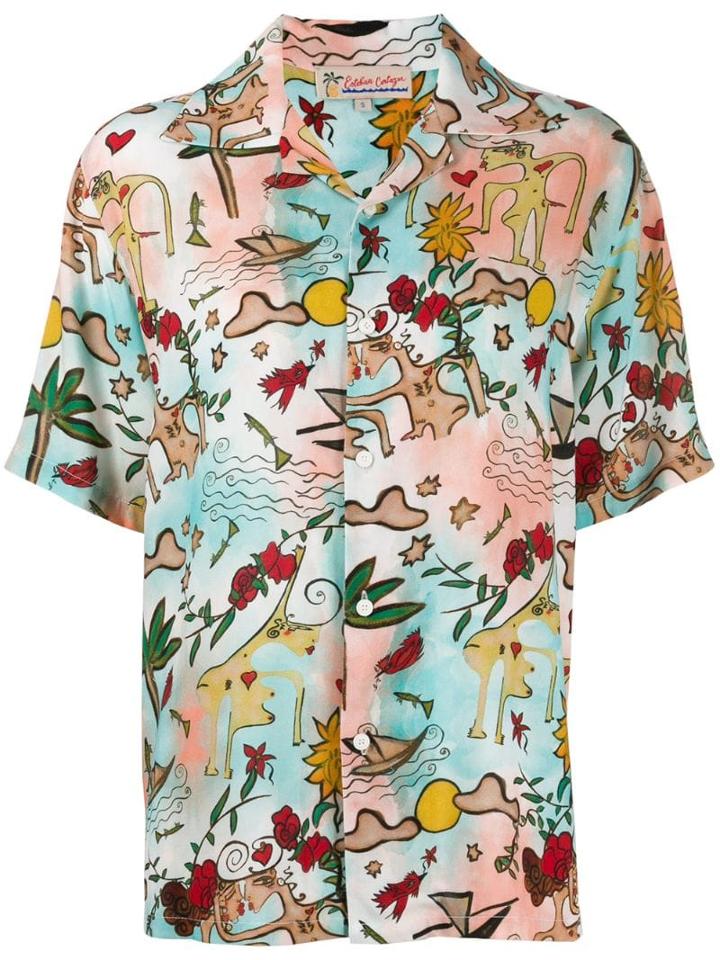 Esteban Cortazar Love Print Shirt - Pink