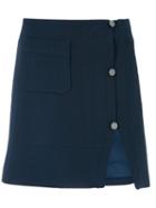 Egrey - Button-up Skirt - Women - Polyester/spandex/elastane/viscose - 34, Blue, Polyester/spandex/elastane/viscose