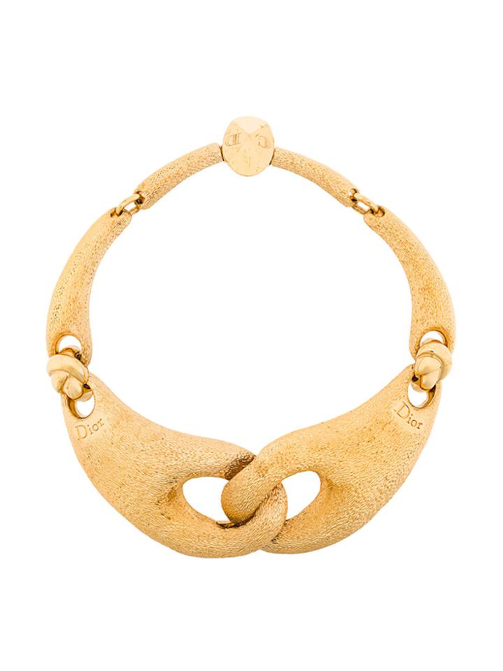 Christian Dior Vintage Chunky Link Necklace - Metallic