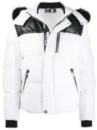 Plein Sport Hooded Quilted Jacket - White