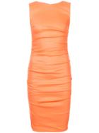 Nicole Miller Fitted Midi Dress - Yellow & Orange