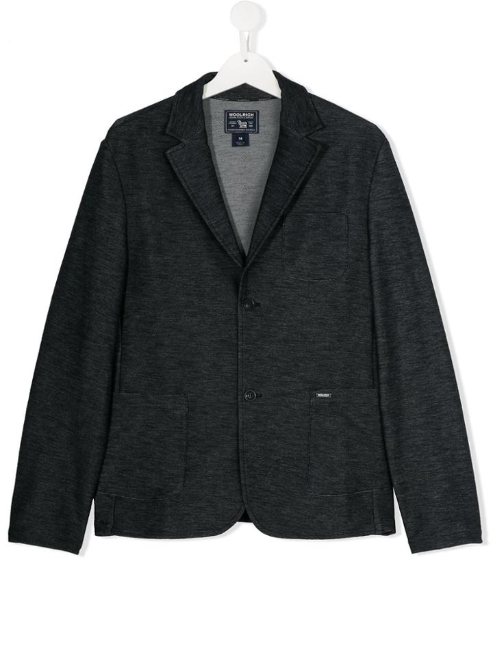 Woolrich Kids Single Breasted Blazer - Blue