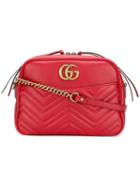 Gucci 'gg Marmont' Shoulder Bag, Women's, Red, Leather
