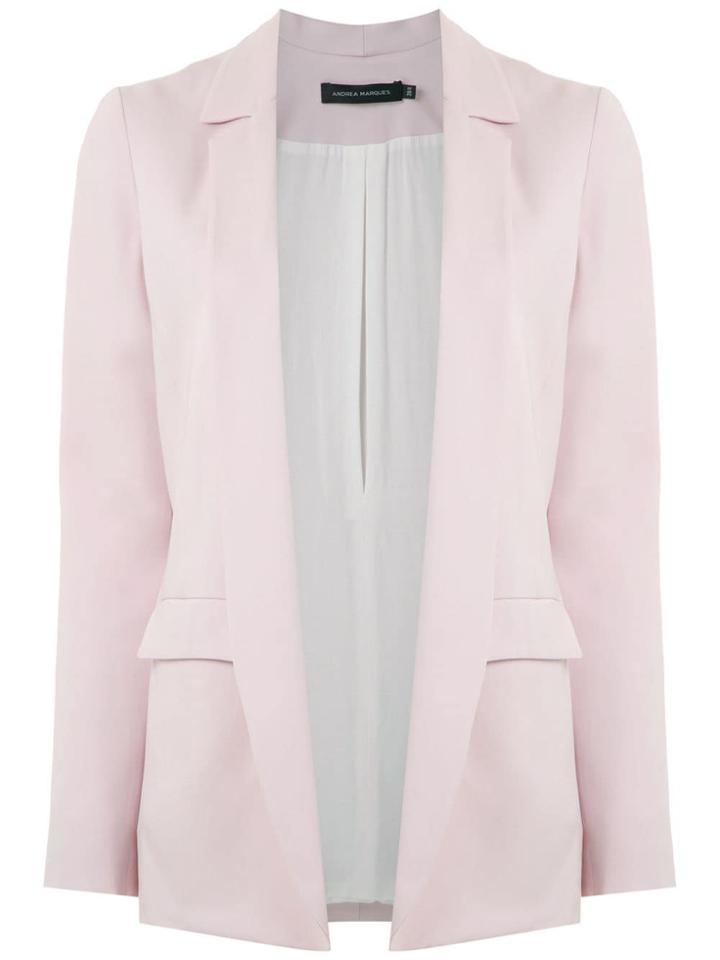 Andrea Marques Open Front Blazer - Pink