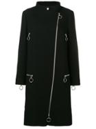 Moschino Mock Neck Zipped Coat - Black